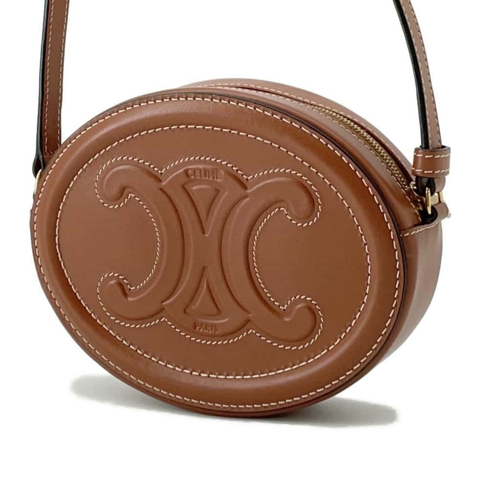 Celine Shoulder Bag Oval Purse Cuile Triomphe Pochette - Picture 2 of 12